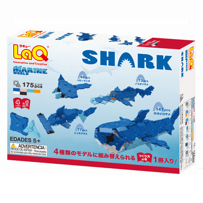 Back cover of LaQ product Marine World Shark