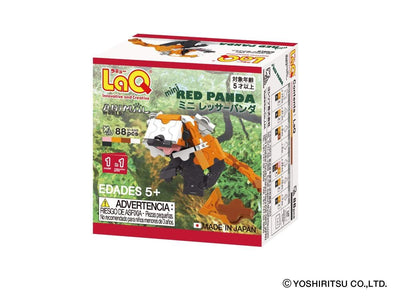 Back cover of LaQ product Animal World MINI RED PANDA - 1 Model, 88 Pieces
