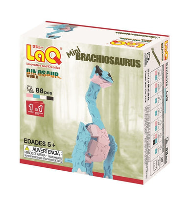 Back cover of LaQ product Dinosaur World Mini Brachiosaurus