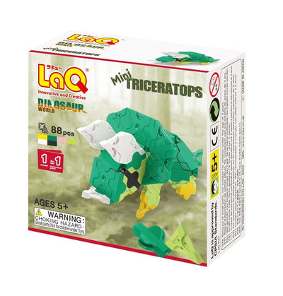 Front cover of LaQ product: Dinosaur World Mini Triceratops