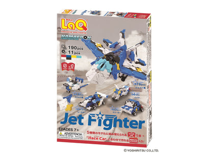 Back cover of LaQ product Hamacron Constructor Jet Fighter