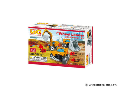 Back cover of LaQ product Hamacron Constructor MINI WHEEL LOADER - 3 Models, 40 Pieces