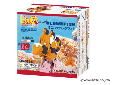 Back cover of LaQ product Marine World Mini Clownfish
